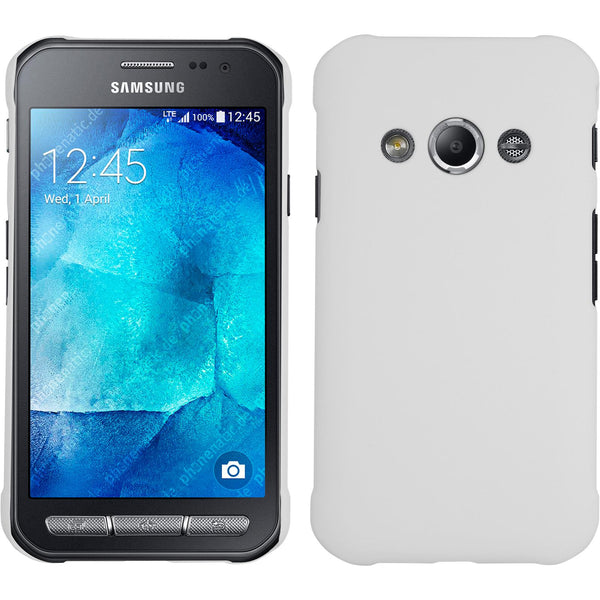 Hardcase für Samsung Galaxy Xcover 3 gummiert weiﬂ