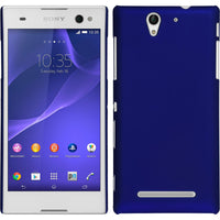 Hardcase für Sony Xperia C3 gummiert blau