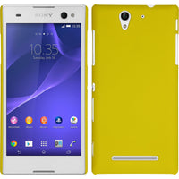 Hardcase für Sony Xperia C3 gummiert gelb