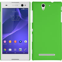 Hardcase für Sony Xperia C3 gummiert grün