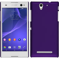 Hardcase für Sony Xperia C3 gummiert lila