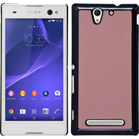 Hardcase für Sony Xperia C3 Lederoptik rosa