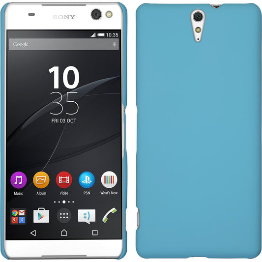 Hardcase für Sony Xperia C5 Ultra gummiert hellblau