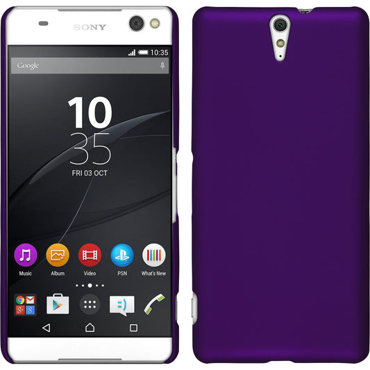 Hardcase für Sony Xperia C5 Ultra gummiert lila