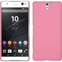 Hardcase für Sony Xperia C5 Ultra gummiert rosa