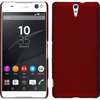 Hardcase für Sony Xperia C5 Ultra gummiert rot