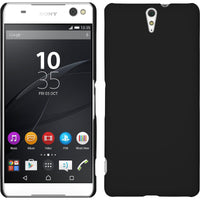 Hardcase für Sony Xperia C5 Ultra gummiert schwarz