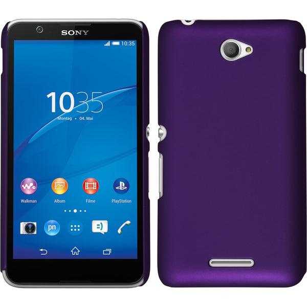 Hardcase für Sony Xperia E4 gummiert lila