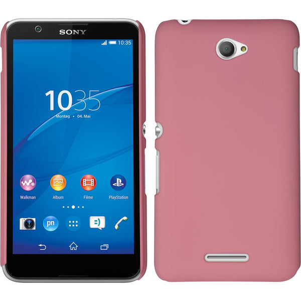 Hardcase für Sony Xperia E4 gummiert rosa