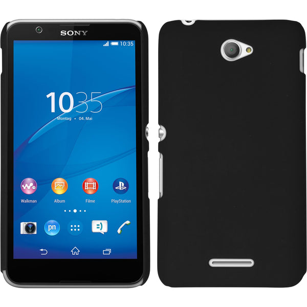 Hardcase für Sony Xperia E4 gummiert schwarz