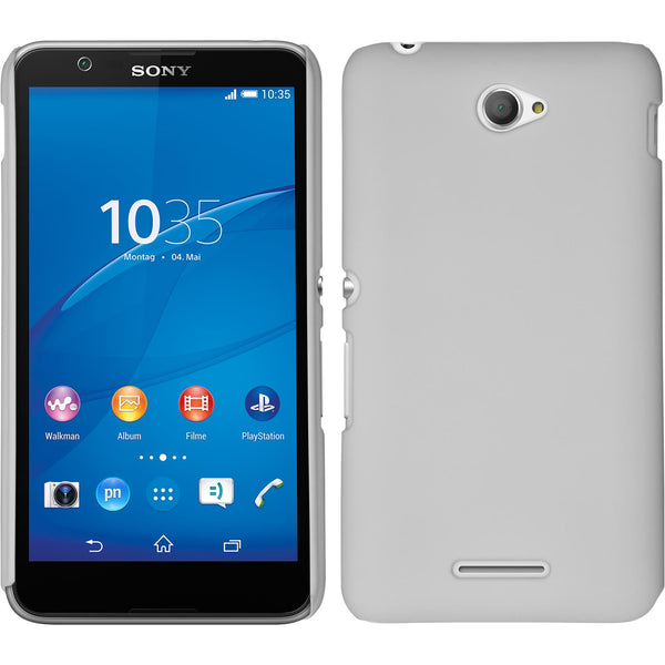 Hardcase für Sony Xperia E4 gummiert weiß