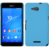 Hardcase für Sony Xperia E4g gummiert hellblau