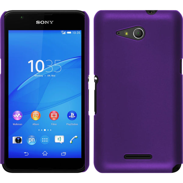 Hardcase für Sony Xperia E4g gummiert lila