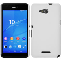 Hardcase für Sony Xperia E4g gummiert weiﬂ