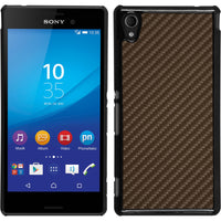 Hardcase für Sony Xperia M4 Aqua Carbonoptik bronze