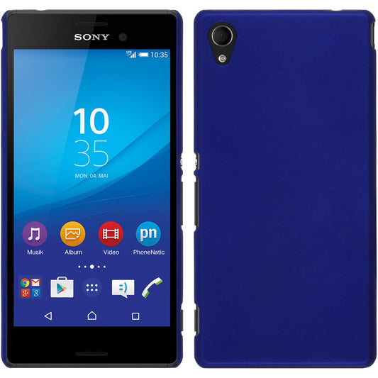 Hardcase für Sony Xperia M4 Aqua gummiert blau