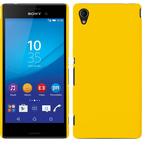 Hardcase für Sony Xperia M4 Aqua gummiert gelb