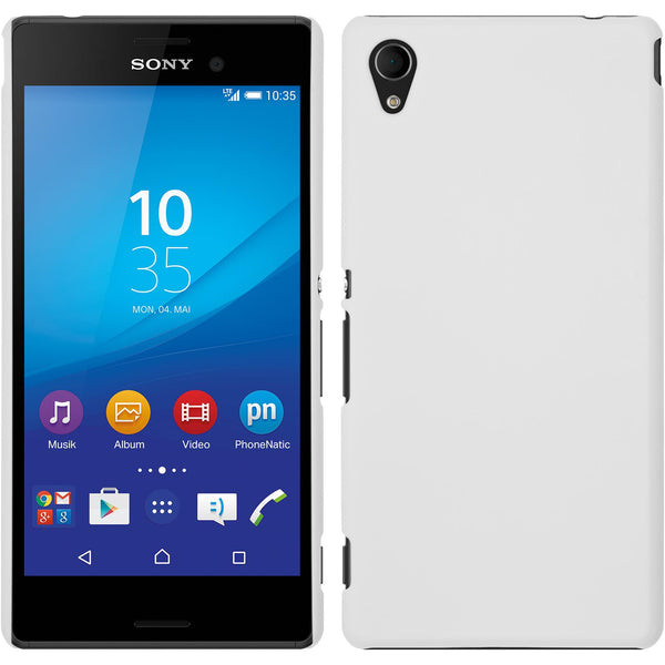 Hardcase für Sony Xperia M4 Aqua gummiert weiß