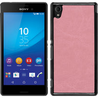 Hardcase für Sony Xperia M4 Aqua Lederoptik rosa