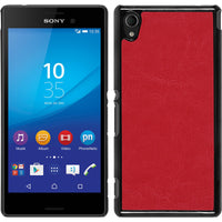 Hardcase für Sony Xperia M4 Aqua Lederoptik rot