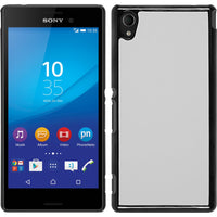 Hardcase für Sony Xperia M4 Aqua Lederoptik weiﬂ