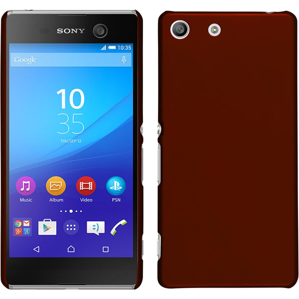 Hardcase für Sony Xperia M5 gummiert rot