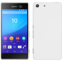 Hardcase für Sony Xperia M5 gummiert weiﬂ