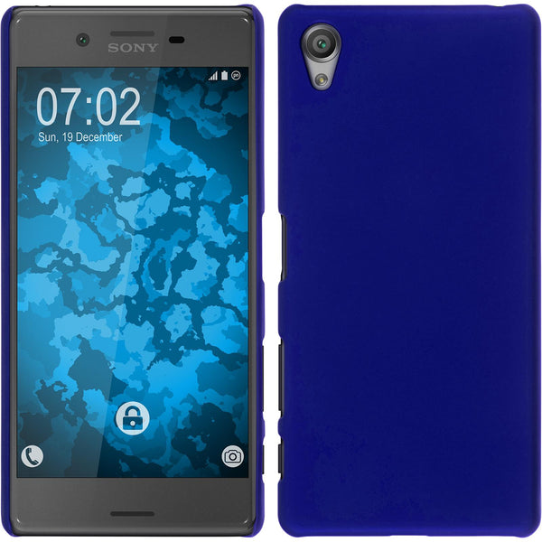 Hardcase für Sony Xperia X gummiert blau