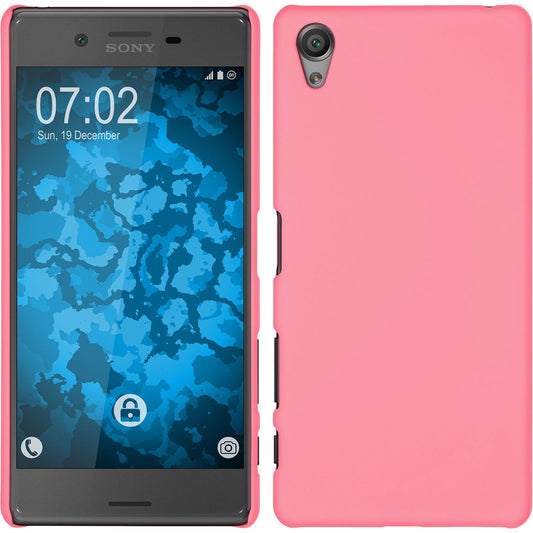 Hardcase für Sony Xperia X gummiert rosa