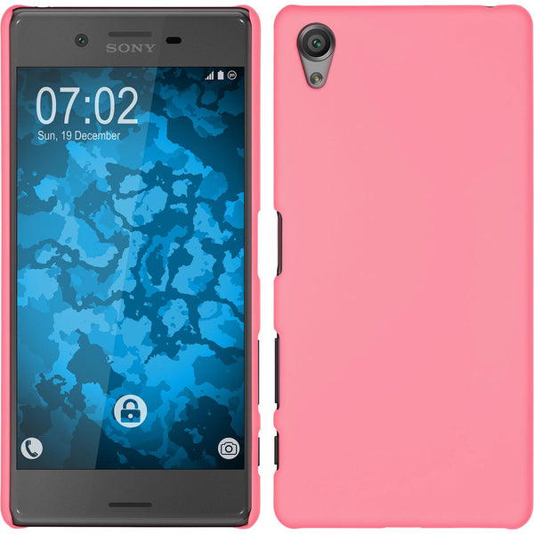 Hardcase für Sony Xperia X gummiert rosa