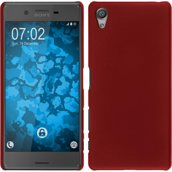 Hardcase für Sony Xperia X gummiert rot