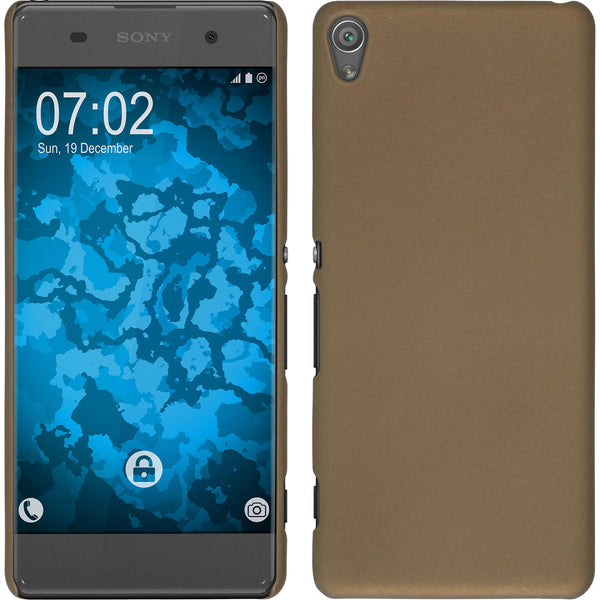 Hardcase für Sony Xperia XA gummiert gold