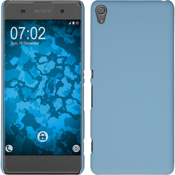 Hardcase für Sony Xperia XA gummiert hellblau