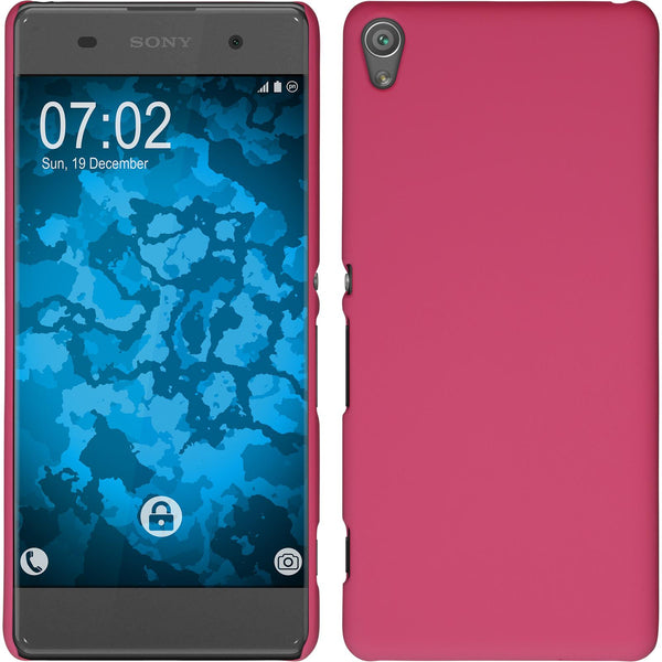 Hardcase für Sony Xperia XA gummiert pink