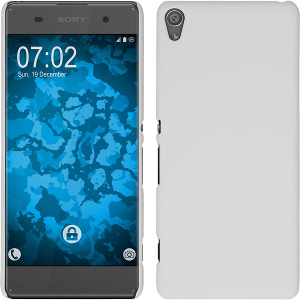 Hardcase für Sony Xperia XA gummiert weiß