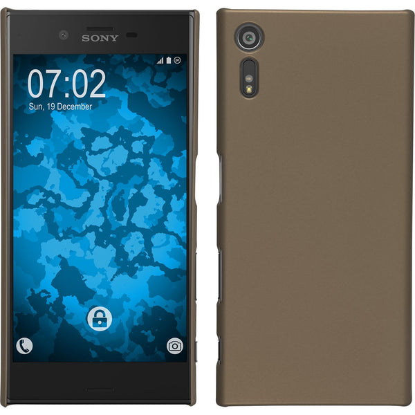 Hardcase für Sony Xperia XZ gummiert gold