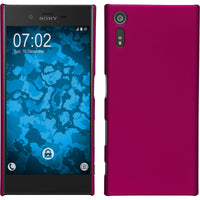 Hardcase für Sony Xperia XZ gummiert pink