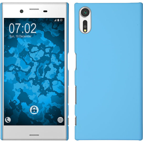 Hardcase für Sony Xperia XZs gummiert hellblau