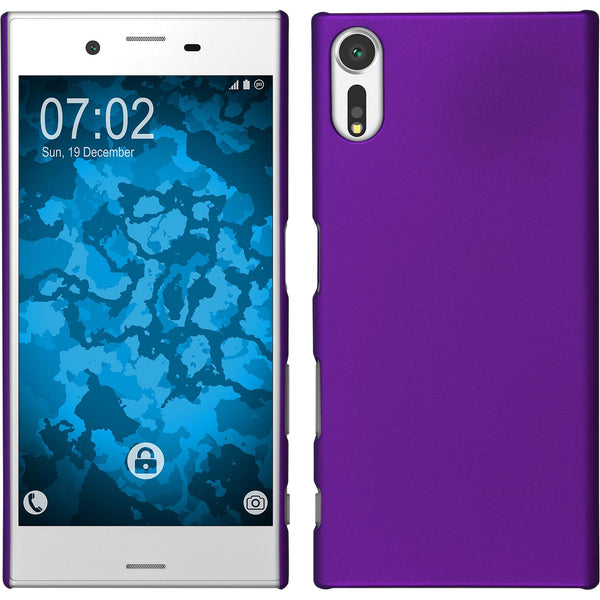 Hardcase für Sony Xperia XZs gummiert lila