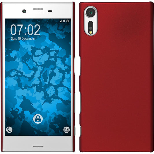 Hardcase für Sony Xperia XZs gummiert rot