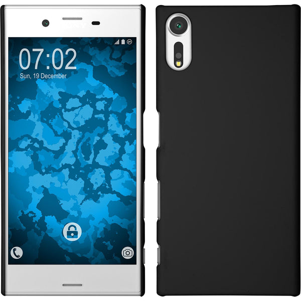 Hardcase für Sony Xperia XZs gummiert schwarz