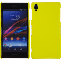 Hardcase für Sony Xperia Z1 gummiert gelb