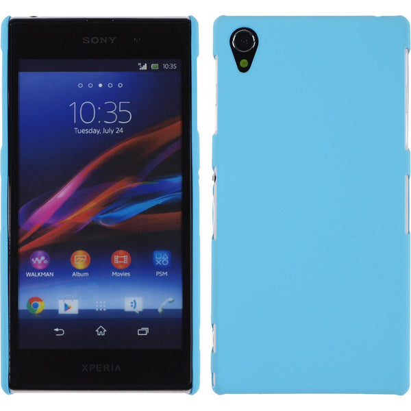 Hardcase für Sony Xperia Z1 gummiert hellblau