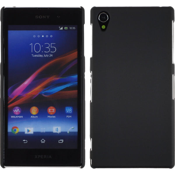 Hardcase für Sony Xperia Z1 gummiert schwarz