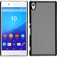 Hardcase für Sony Xperia Z3+ / Plus Carbonoptik silber