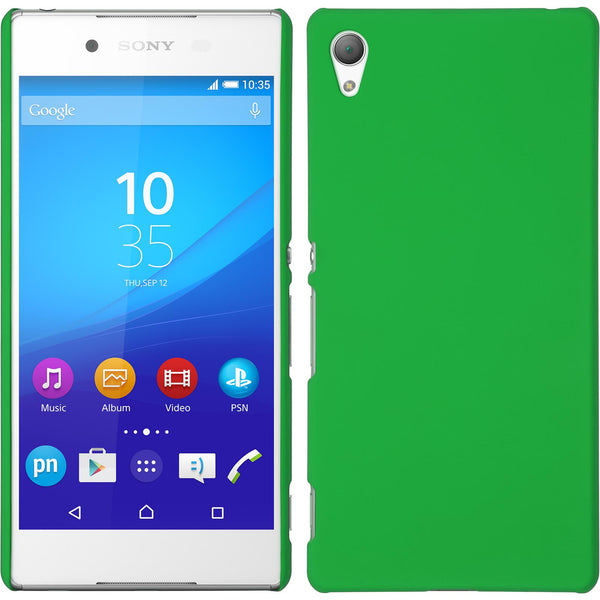 Hardcase für Sony Xperia Z3+ / Plus gummiert grün