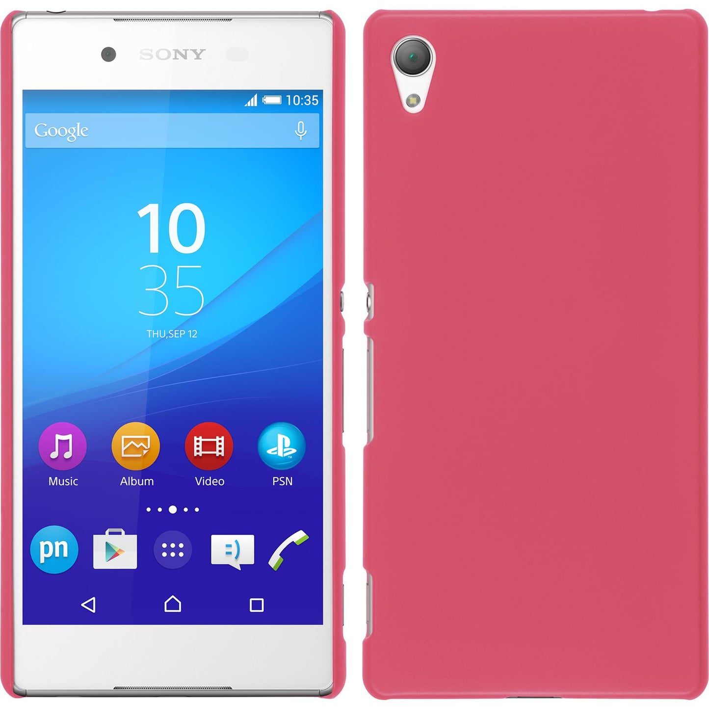 Hardcase für Sony Xperia Z3+ / Plus gummiert pink