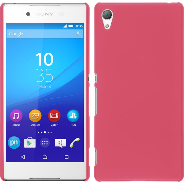 Hardcase für Sony Xperia Z3+ / Plus gummiert pink