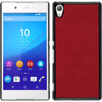 Hardcase für Sony Xperia Z3+ / Plus Lederoptik rot