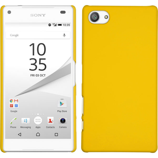 Hardcase für Sony Xperia Z5 Compact gummiert gelb
